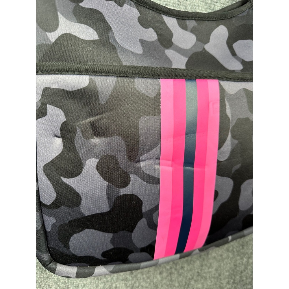 Parker Hyde Camo‎ Neoprene Crossbody Bag Pink Stripe Adjustable Strap - Picture 8 of 15